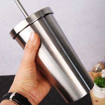앰버 이중스텐 빨대텀블러 대용량-550ml