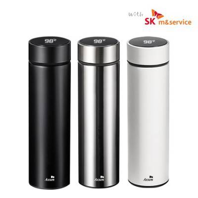액센 SK100 온도표시 LED 보온보냉 텀블러 (블랙/화이트/실버)