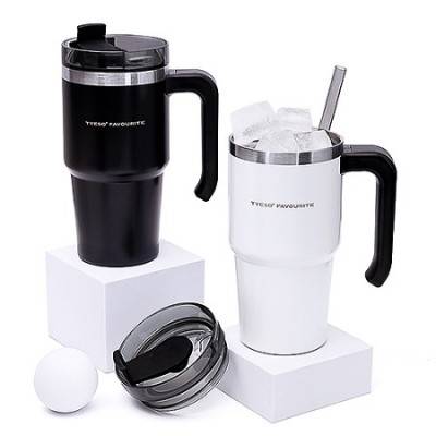 테이소 빨대포함 손잡이 304 진공 텀블러 600ml