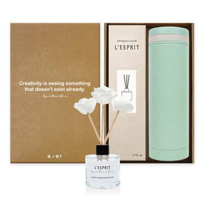 레스쁘리 2P 디퓨저세트 L (디퓨저(50ml)+텀블러(마카롱))