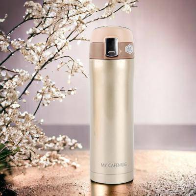 헨느 골드메탈 진공 원터치텀블러 450ml