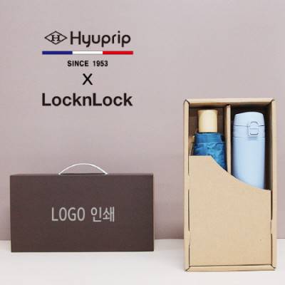 협립 3단 마시멜로 수동우산+락앤락 슬림핏원터치 텀블러세트