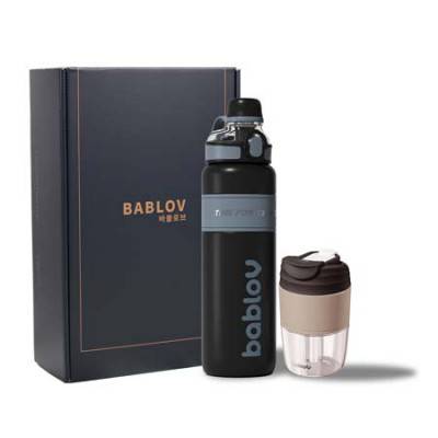바블로브 파스텔 보온보냉 대용량 스텐텀블러 워터보틀 2종 선물세트 TB1480