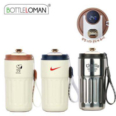 [보틀로만] 쿠키텀블러(LED온도계) 400ml