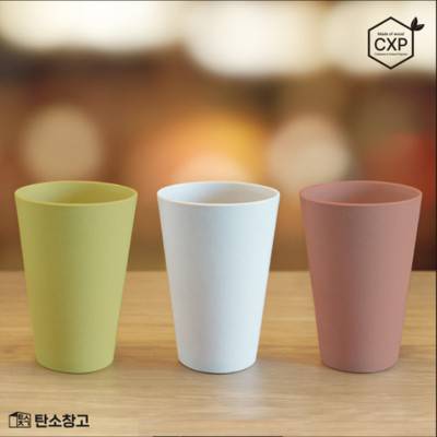 J10 제로웨이스트 친환경 목재 네추럴 컵 520ml 1P