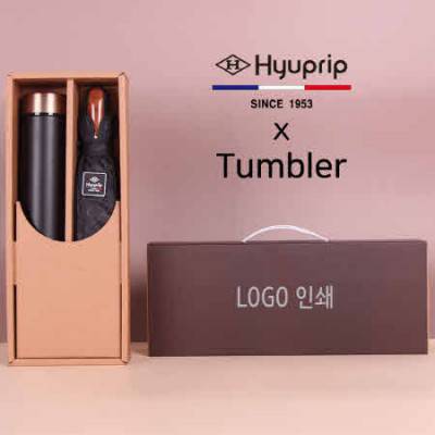 협립 3단 70 암막 고밀도 커넥션 VIP 완전자동 우산/양산+로나 이중진공 500ml 텀블러세트