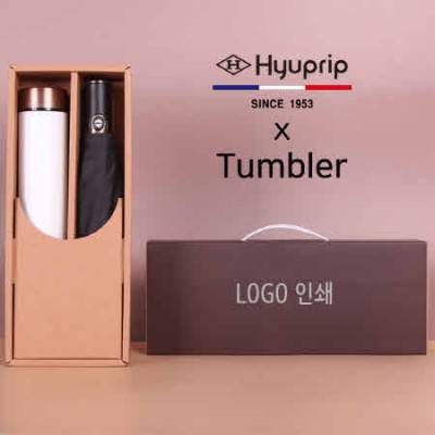 협립 3단 60 울트라고밀도(30데니어) 레자손 완전자동우산+로나 이중진공 500ml 텀블러세트