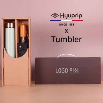 협립 3단60 슈퍼 엔티크 초고밀도 완전자동우산/양산+로나 이중진공 500ml 텀블러세트