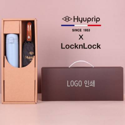협립 3단 70 완전자동↕골프우산+락앤락 슬림핏원터치 400ml 텀블러세트