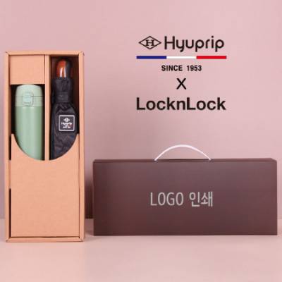 협립 3단 70 암막 고밀도 커넥션 VIP 완전자동 우산/양산+락앤락 슬림핏원터치 400ml 텀블러세트