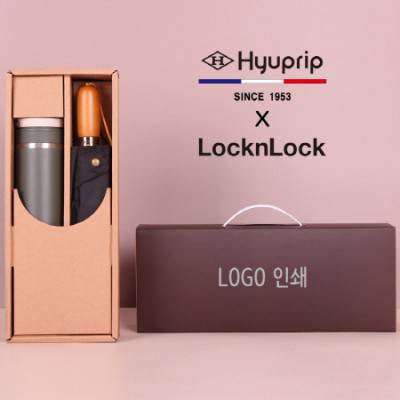 협립 3단60 슈퍼 엔티크 초고밀도 완전자동우산/양산+락앤락 뉴메트로투웨이 텀블러세트