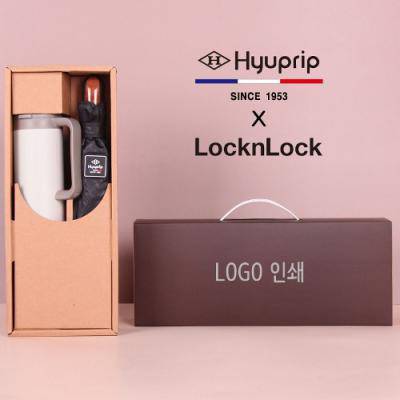 협립 3단 70 암막 고밀도 커넥션 VIP 완전자동 우산/양산+락앤락 테이블머그 473ml 텀블러세트