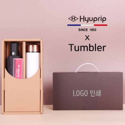 협립 3단 모던 완전자동 우산+로나 이중진공 500ml 텀블러세트