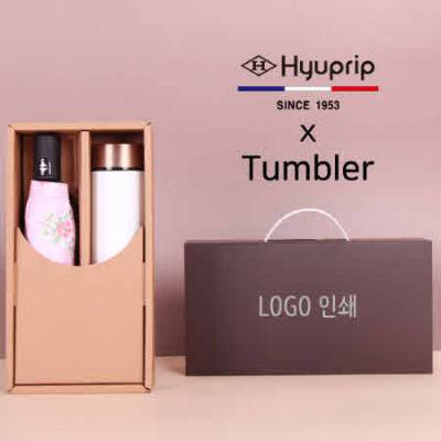 협립 3단 암막6K 플라워즈 미니완전자동 양우산+로나 이중진공 500ml 텀블러세트