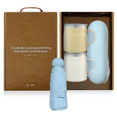 레스쁘리 고급 텀블러세트 UUU(어반스텐머그355ml+마카롱우산)