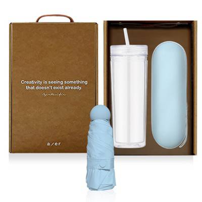 레스쁘리 고급 보틀세트 D (베이직 아이스 텀블러 500ml + 마카롱우산)