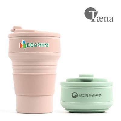 태나 접이식 실리콘 텀블러 500ml 대용량 보온 보냉