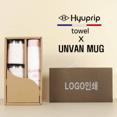 협립눈꽃타월+어반스텐머그컵2P-세트