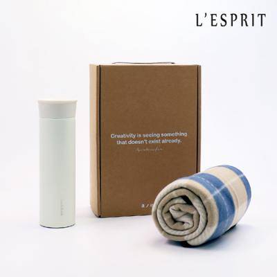 레스쁘리 고급 텀블러세트 BB(락앤락 슬림핏 스크류 텀블러400ml+담요)