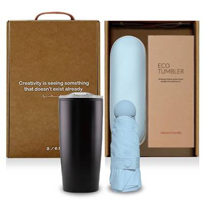 레스쁘리 고급 맥스텀블러 세트 C(텀블러650ml+마카롱우산)