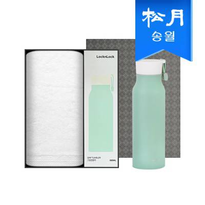 [송월타올] 스페셜 기프트세트(항균99 퓨어 165g1+그립 텀블러 500ml1)