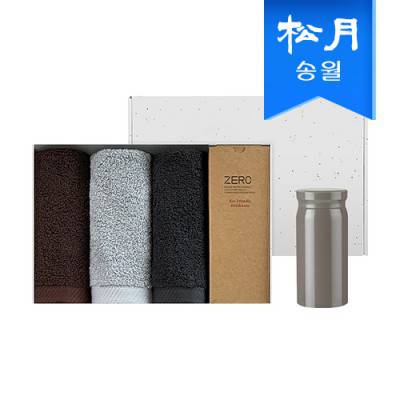 [송월타올] 스페셜 기프트세트(항균고리3+모니텀블러 200ml1)