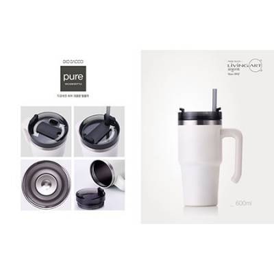 리빙아트 디오바코 퓨어 대용량텀블러 600ml