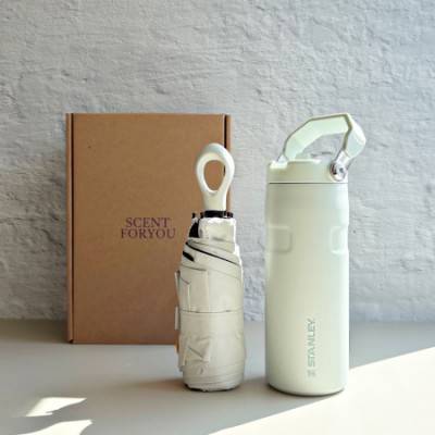 센트포유 초경량 멀티고리 5단우산+스탠리 에어로라이트플립스트로473ml SU44