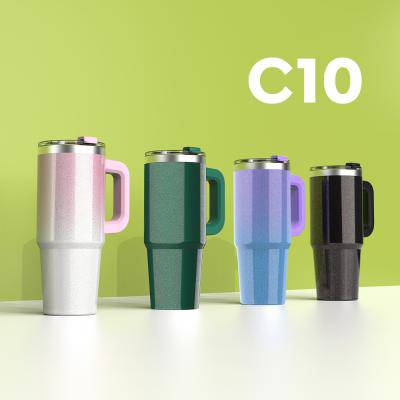 쿠팸-C10 글리터 핸들 텀블러 887ml