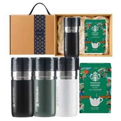 스탠리 고진공보틀 500ml + 스타벅스 드립백 5개입 고급띠지 손잡이 기프트박스세트