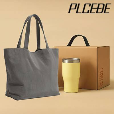 플씨드 코듀로이 빅사이즈 에코백 + 텀블러 350ml 2종세트