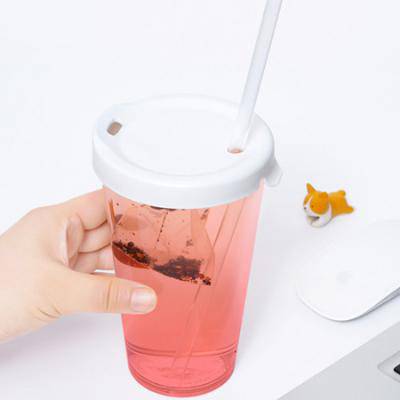 국산, 베이직 심플라인 리유저블 빨대텀블러 에코젠 냉온가능500ml