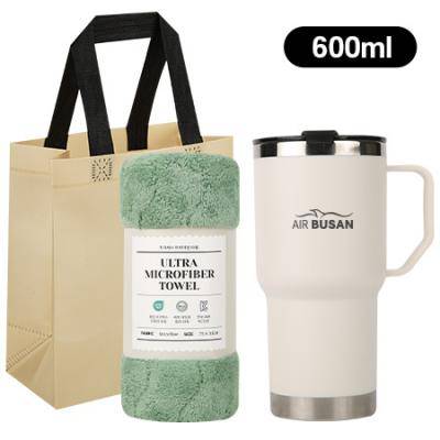 매니시 텀블러 600ml + 타올 선물세트
