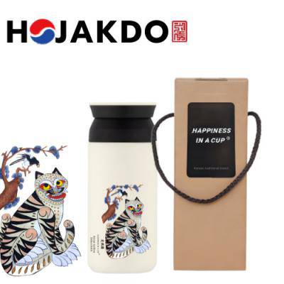 한국전통 민화 호작도 까치와호랑이 트레블 텀블러 350ml