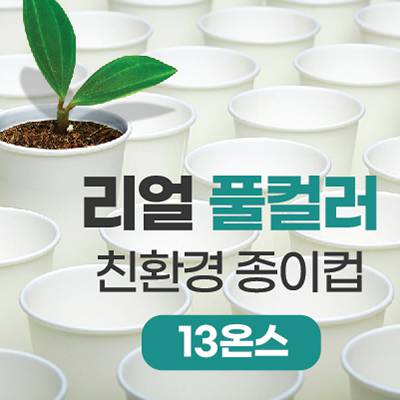 리얼풀컬러 친환경 종이컵 13온스
