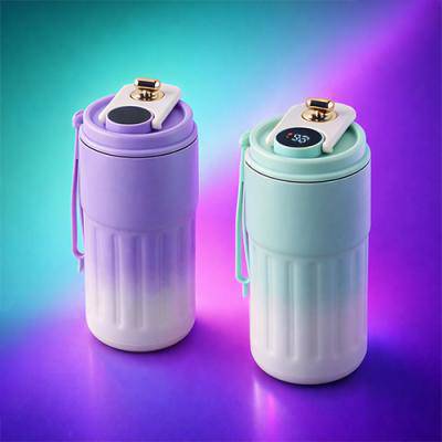 루티네 리빙아트 LED 실리콘 끈보온병 460ml