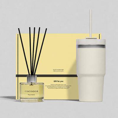 루티네 선물세트 코코도르 디퓨저120ml+밀크티 텀블러