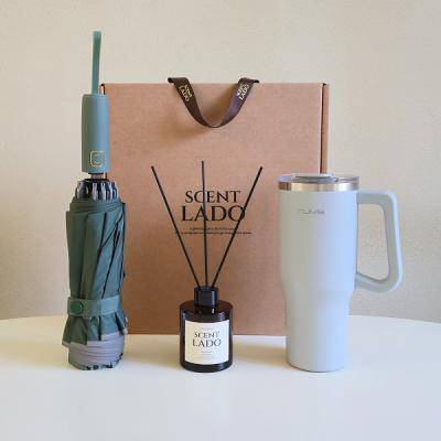 센트라도 B 디퓨저 150ml+텀스 익스트림 대용량 텀블러 940ml+베이직 10k 3단 거꾸로 자동 우산 세트