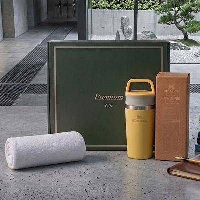 스탠리 텀블러 카페투고 354ml+30수 에로우 140g 수건 타올 텀블러세트 까페투고 SL07