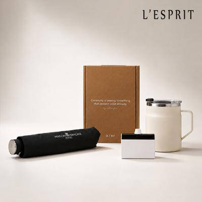 레스쁘리 고급 세트 KK(도킹형 고속 보조배터리+어반스텐머그475ml+메종프랑세즈 양우산)