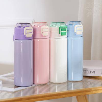 이단 원터치 316스텐 텀블러 500ml 이중진공 보온 보냉컵 인쇄 제작 가능