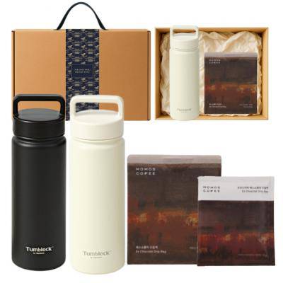 글라스락 스포티 핸들 텀블러 500ml + 모모스커피 드립백(7개입) 손잡이 선물세트