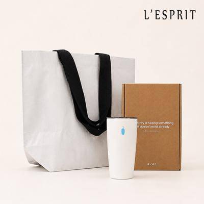 레스쁘리 고급 텀블러세트 WWW (블루보틀 커뮤터컵 473ml + 화이트 리유저블 쇼핑백)