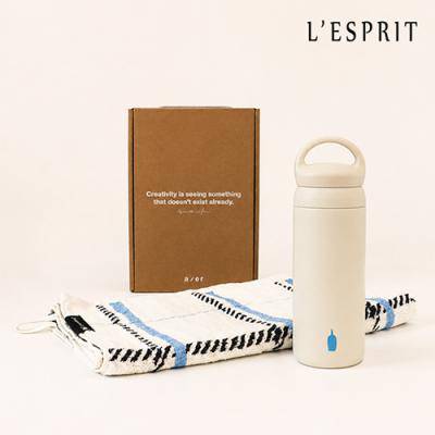레스쁘리 고급 텀블러세트 XX (블루보틀 데이오프 텀블러 500ml + 체크타올 200g)