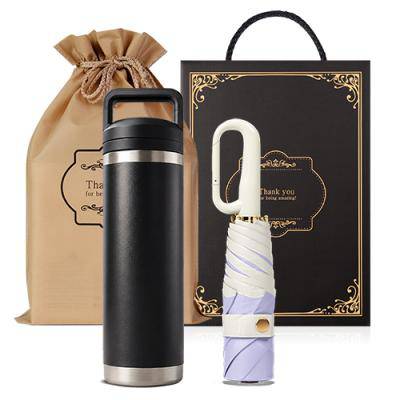 텀컵 텀블러 우산 선물세트(TS-2600UB_텀블러1+비너그립미니우산1)