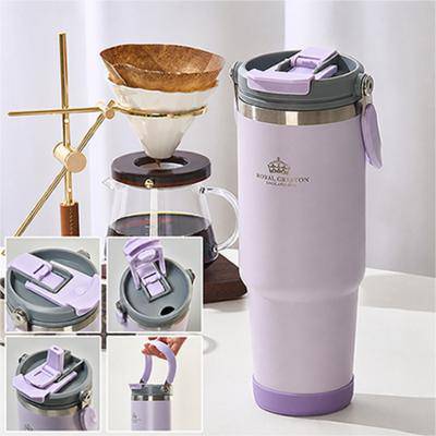 영국R. 보온보냉 스윙핸들 텀블러 1200ml 라이트퍼플